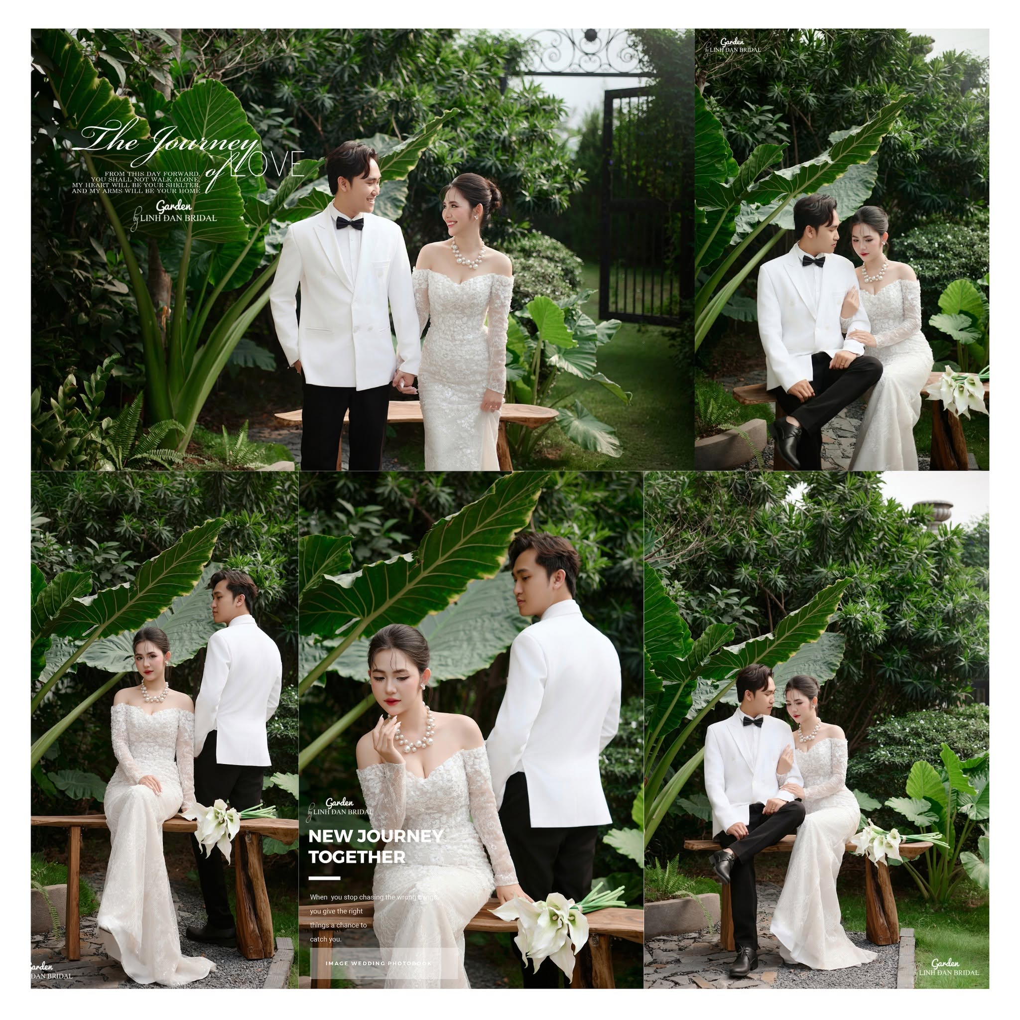 Editorial garden wedding photography by LINH ĐAN BRIDAL